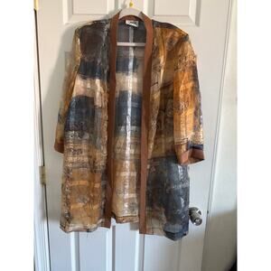 Vintage American Women's Multi duster Jacket size M